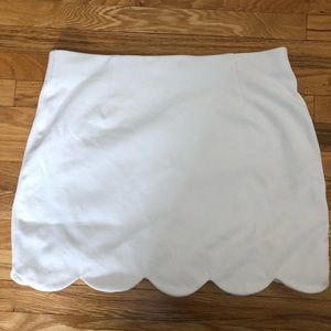 Topshop Scallop-Cut Skirt